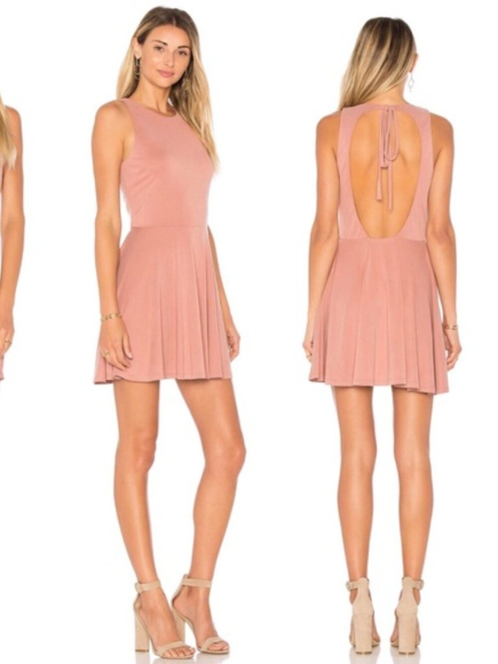 Lovers + Friends Mauve Pink Skater Dress